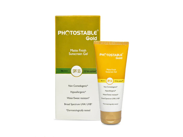 Photostable Gold Sunscreen Gel SPF 55 PA+++
